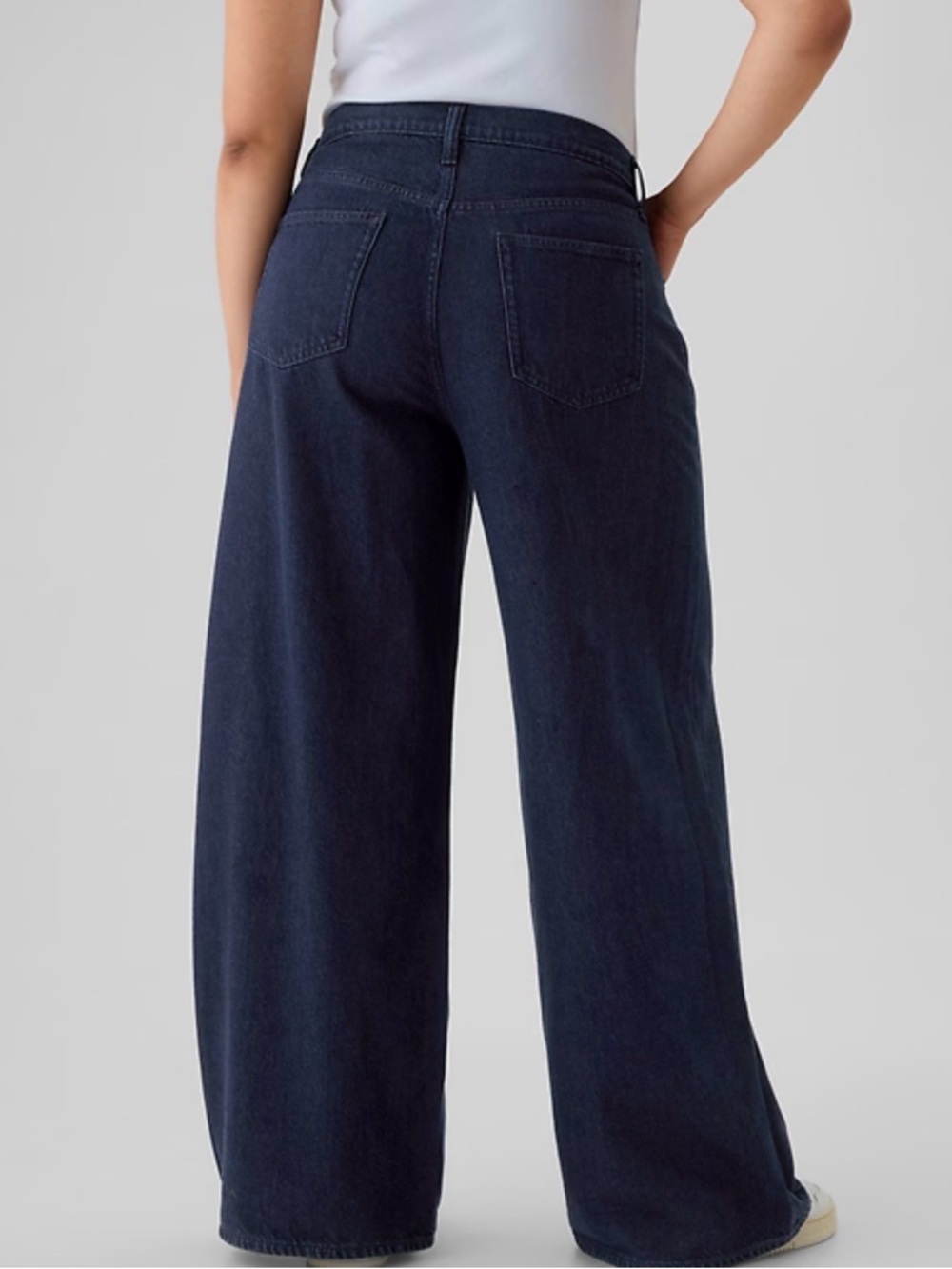 GAP Baggy Mid Ruse Dark Indigo Wide Leg Jeans - Picture 2 of 7